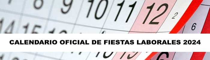 Calendario Oficial de fiestas laborales 2024